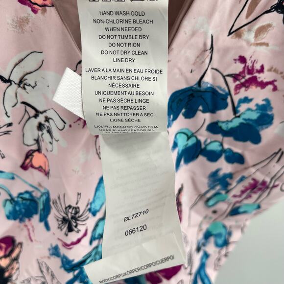 THE BIKINI LAB Swimsuit Size Large Reversible One Piece Floral Solid Beach NWT - Picture 15 of 16